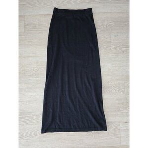 Peruvian Connection Straight Pencil Pima Cotton Tencel Black Maxi Tall Skirt XS